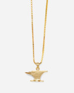 FUGAZI Anvil Necklace Gold – Pendant front view