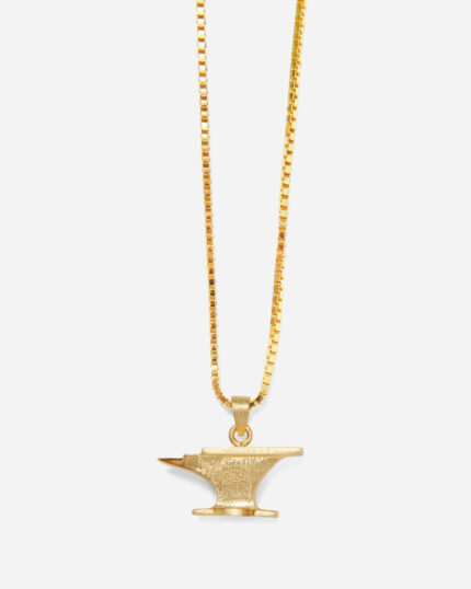 FUGAZI Anvil Necklace Gold – Pendant front view