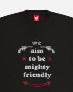 FUGAZI Mighty Friendly Paperthin Tee Black – Slub Cotton view 2