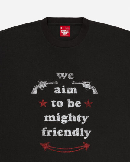 FUGAZI Mighty Friendly Paperthin Tee Black – Slub Cotton view 2