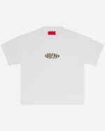 FUGAZI Tiger Camo Ogo Tee White – Heavyweight front view