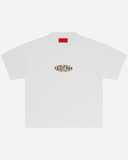 FUGAZI Tiger Camo Ogo Tee White – Heavyweight front view