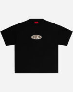 FUGAZI Tiger Camo Ogo Tee Black – Heavyweight front view