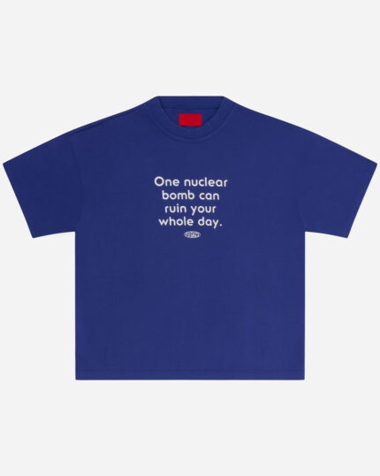FUGAZI Nuke Tee Blue – Heavyweight front view