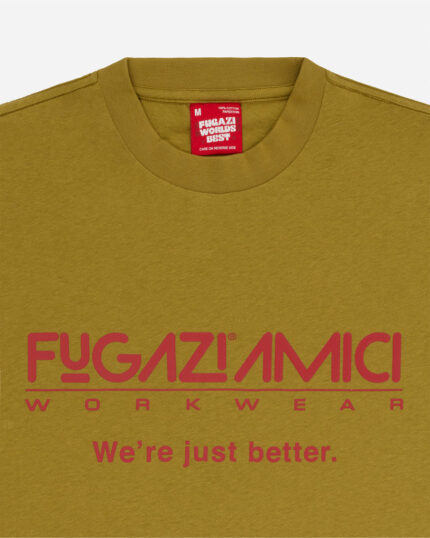 FUGAZI Better Paperthin Tee Olive – Slub Cotton view 2
