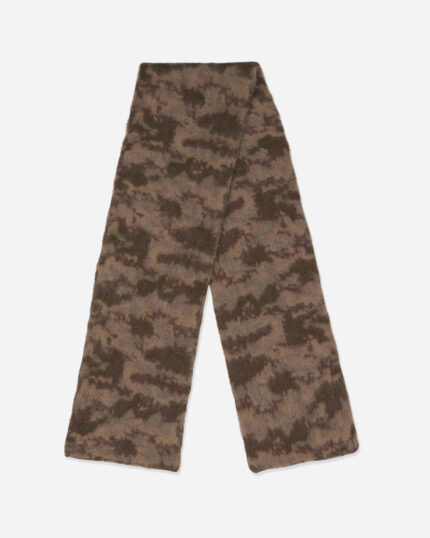 FUGAZI Test Camo Scarf Camo – Knit Scarf front view