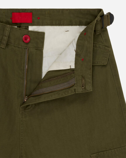 FUGAZI F-55 Baggy Cargo Shorts Olive – Utility view 2