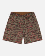 FUGAZI Tiger Camo Swim Shorts Olive – Summer front view