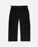 FUGAZI F-55 Baggy Cargo Pant Black – Utility front view