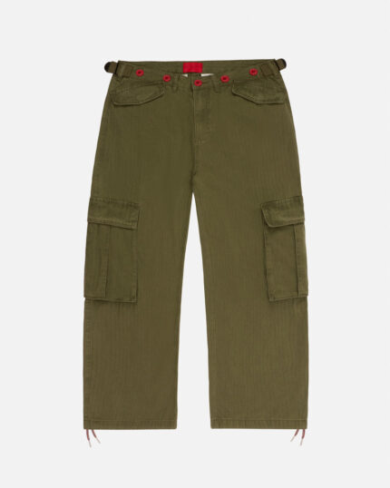 FUGAZI F-55 Baggy Cargo Pant Olive – Utility front view