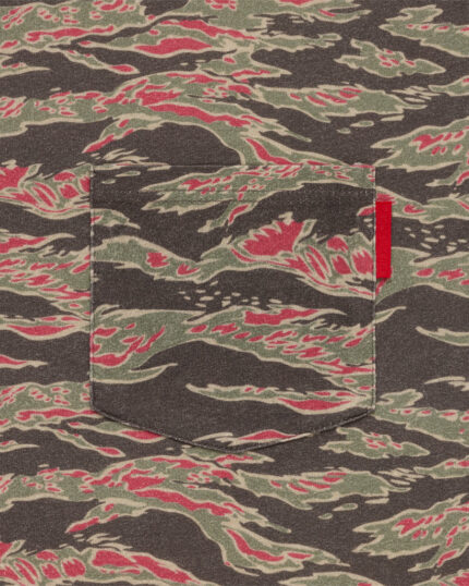 FUGAZI Tiger Camo Pocket Tee Olive – Paperthin view 2