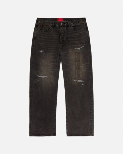FUGAZI More Gooder Jeans Washed Black – Baggy Fit front view