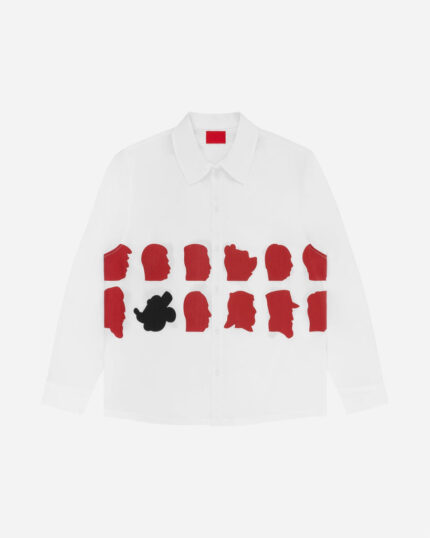 FUGAZI Guess Who Button Up White – Button Up front view