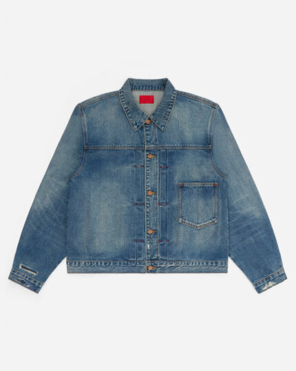 FUGAZI Good Jean Jacket Mud Washed – Selvedge Denim front view