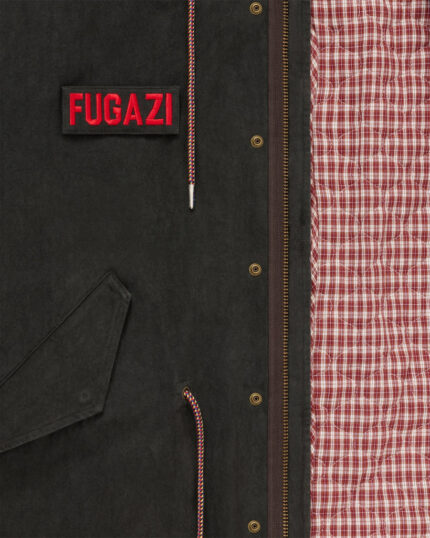 FUGAZI F-55 Fishtail Parka Black – Hooded view 2