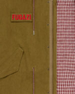 FUGAZI F-55 Fishtail Parka Olive – Hooded view 2