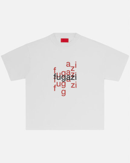 FUGAZI Asbestos Tee White – Heavyweight front view
