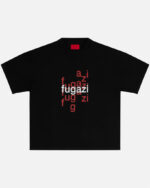 FUGAZI Asbestos Tee Black – Heavyweight front view