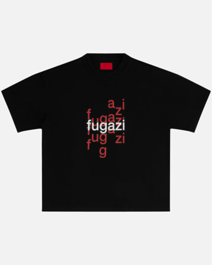 FUGAZI Asbestos Tee Black – Heavyweight front view