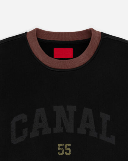 FUGAZI Alma Mater Crewneck Washed Black – Heavyweight view 2