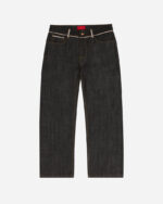 FUGAZI Even More Selfish Jeans Charcoal – Baggy Fit front view