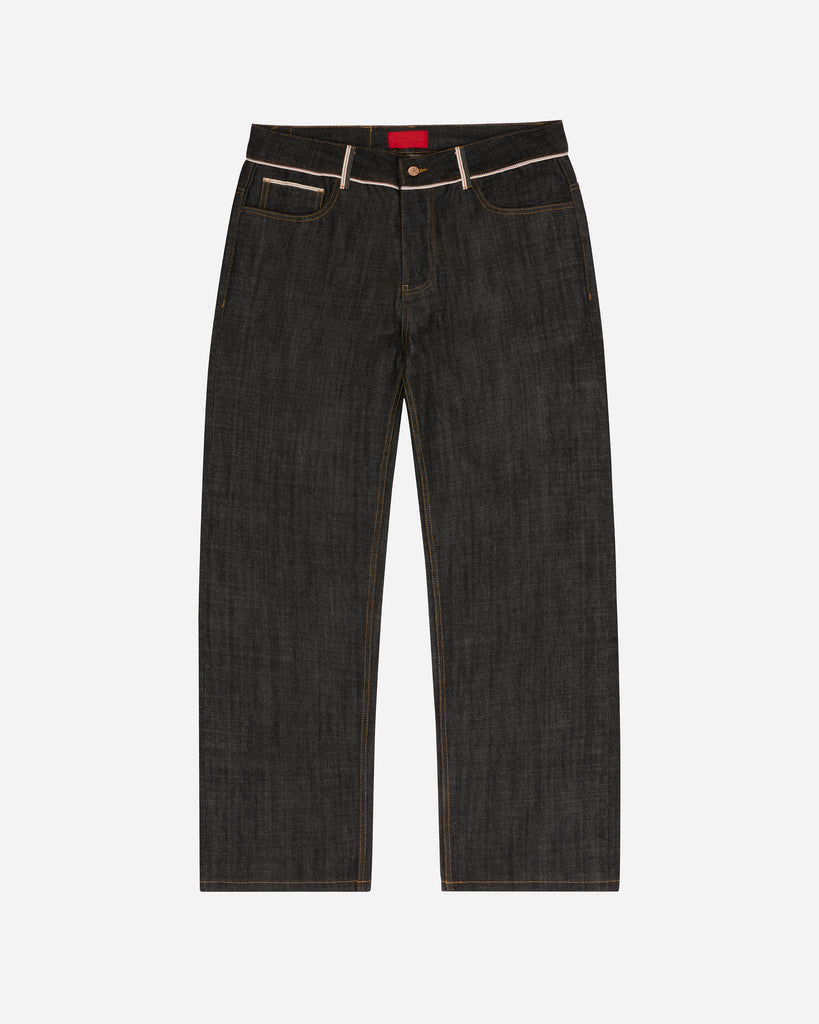 FUGAZI Even More Selfish Jeans Charcoal – Baggy Fit - front view FUGAZI Even More Selfish Jeans Charcoal – Baggy Fit front view