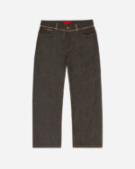 FUGAZI Even More Selfish Jeans Brown – Baggy Fit front view