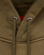 FUGAZI HOOODIE Washed Fleece Appliqué Hoodie – Olive view 3