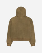 FUGAZI HOOODIE Washed Fleece Appliqué Hoodie – Olive view 5