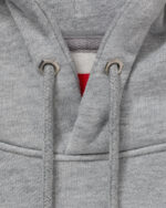 FUGAZI HOOODIE Washed Fleece Appliqué Hoodie – Grey view 3