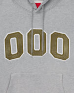 FUGAZI HOOODIE Washed Fleece Appliqué Hoodie – Grey view 2
