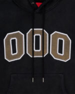 FUGAZI HOOODIE Washed Fleece Appliqué Hoodie – Black view 2