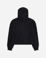 FUGAZI HOOODIE Washed Fleece Appliqué Hoodie – Black view 5