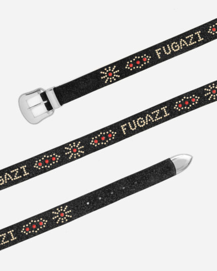 FUGAZI Western Belt Hairy Suede Black – Suede Belt view 2