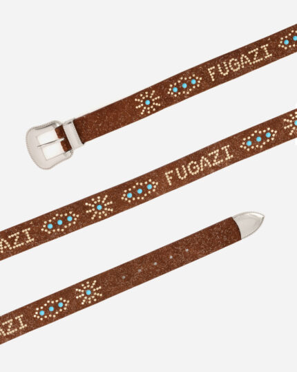 FUGAZI Western Belt Hairy Suede Brown – Suede Belt view 2
