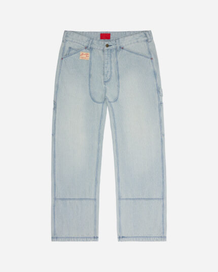 FUGAZI Hickory Stripe 1940 Pant Blue – Heavyweight front view