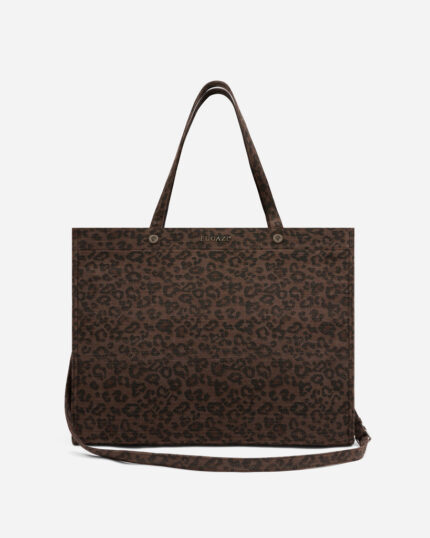 FUGAZI Textured Weekender Bag Leopard – Weekender front view