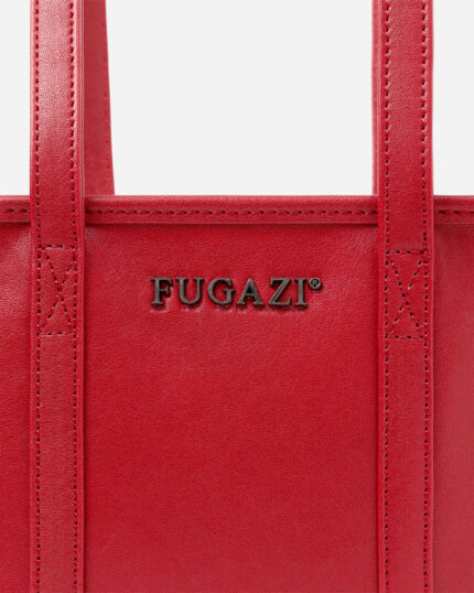 FUGAZI Leather Laundry Mini Bag Red – Leather Bag view 2