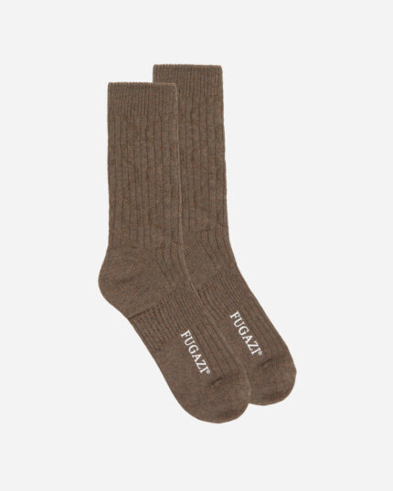 FUGAZI Liner Knit Sock Brown – Knit Socks front view