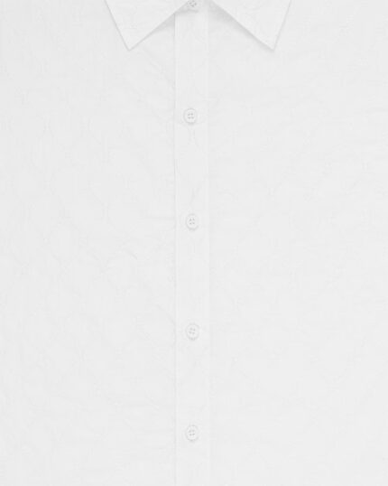 FUGAZI Liner Oxford Button Up White – Oxford view 2