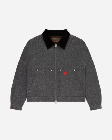 FUGAZI Moving Blanket Work Jacket Grey – Reversible front view