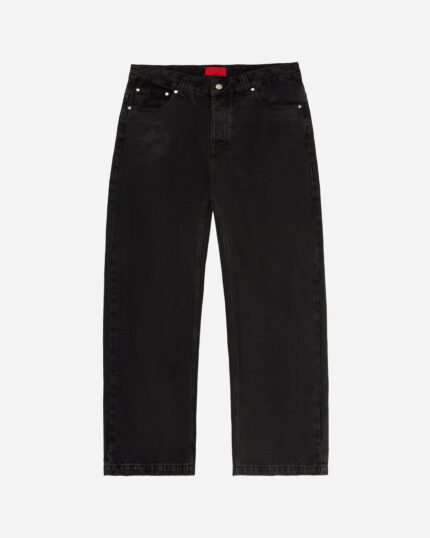 FUGAZI Novelty Jeans Washed Black – Baggy Fit front view