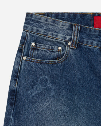 FUGAZI Novelty Jeans Dark Washed – Baggy Fit view 2