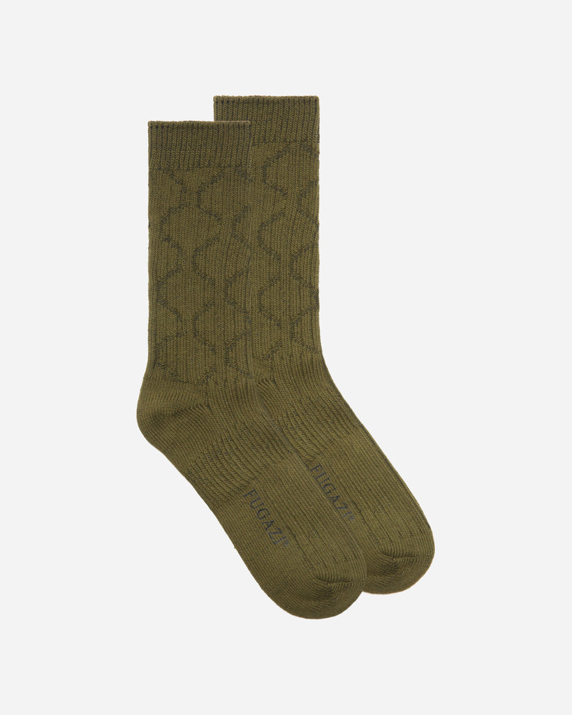 FUGAZI Liner Knit Sock Olive – Knit Socks - front view FUGAZI Liner Knit Sock Olive – Knit Socks front view