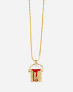 FUGAZI Paint Bucket Necklace Gold – Pendant front view