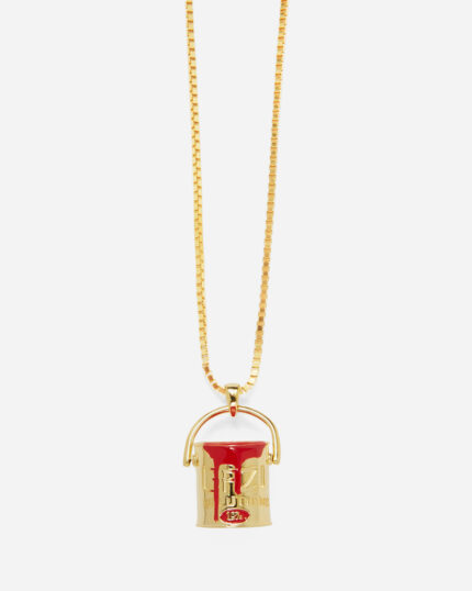 FUGAZI Paint Bucket Necklace Gold – Pendant front view