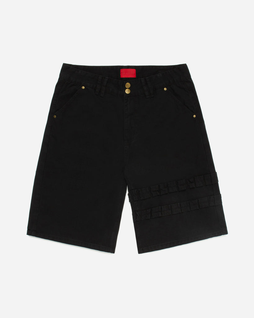 FUGAZI Shotgun Shorts Black – Heavyweight - front view FUGAZI Shotgun Shorts Black – Heavyweight front view