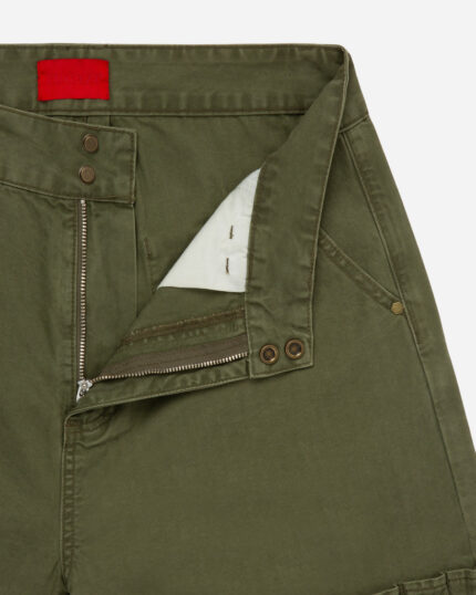 FUGAZI Shotgun Shorts Olive – Heavyweight view 2