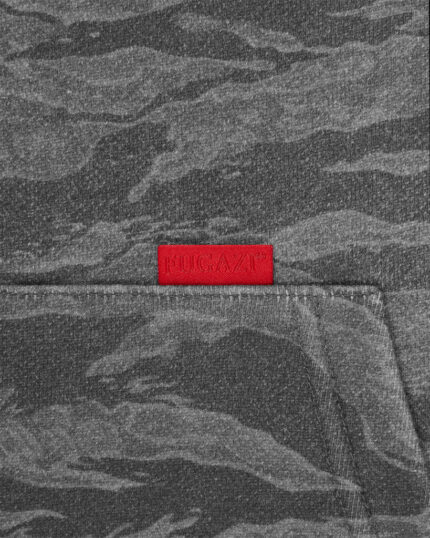 FUGAZI Washed Tiger Camo Zip Hoodie – Grey view 2