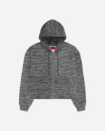 FUGAZI Washed Tiger Camo Zip Hoodie – Grey front view